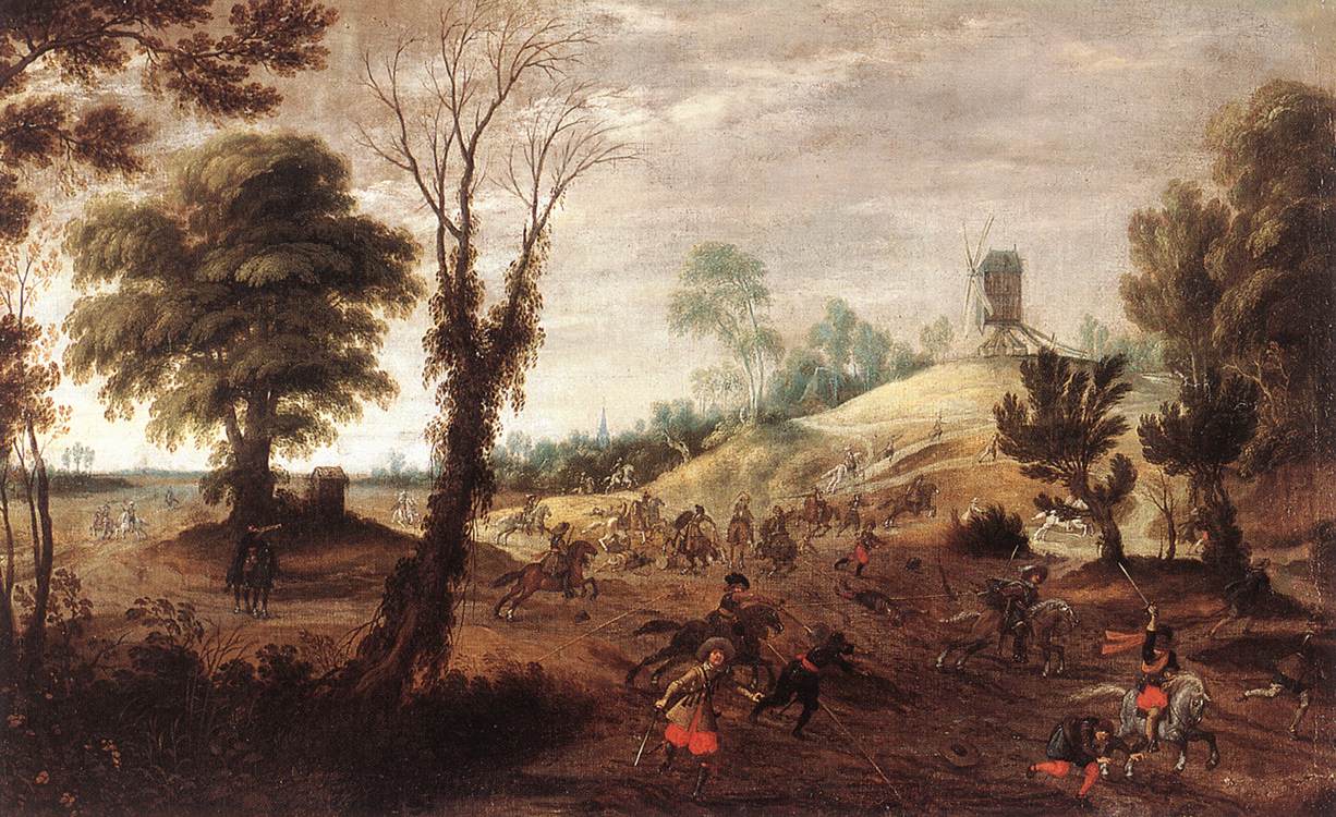 Cavalry Skirmish by MEULENER, Pieter