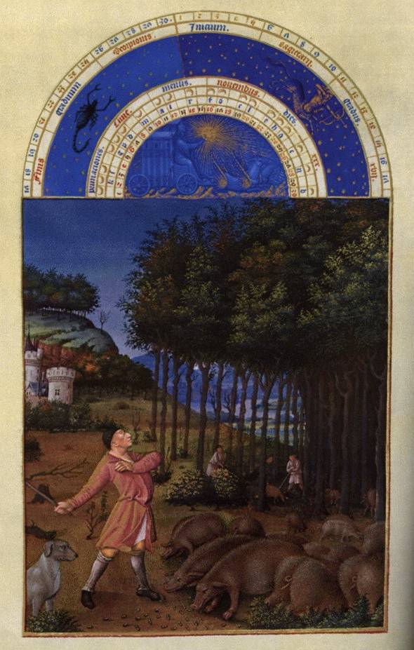 Les très riches heures du Duc de Berry: Novembre (November) by