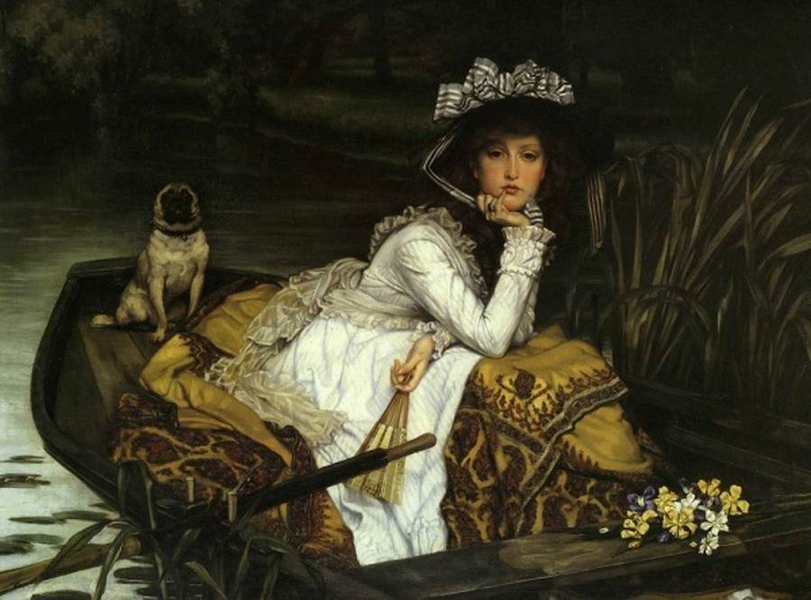 Young Lady in a Boat by TISSOT, James