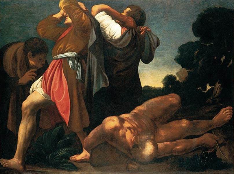 Drunkenness of Noah by SARACENI, Carlo