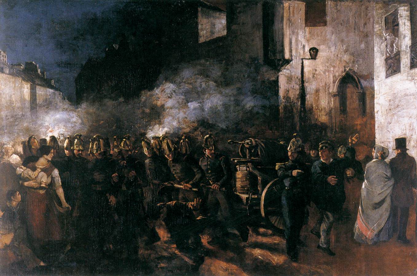 Firemen Running to a Fire by COURBET, Gustave