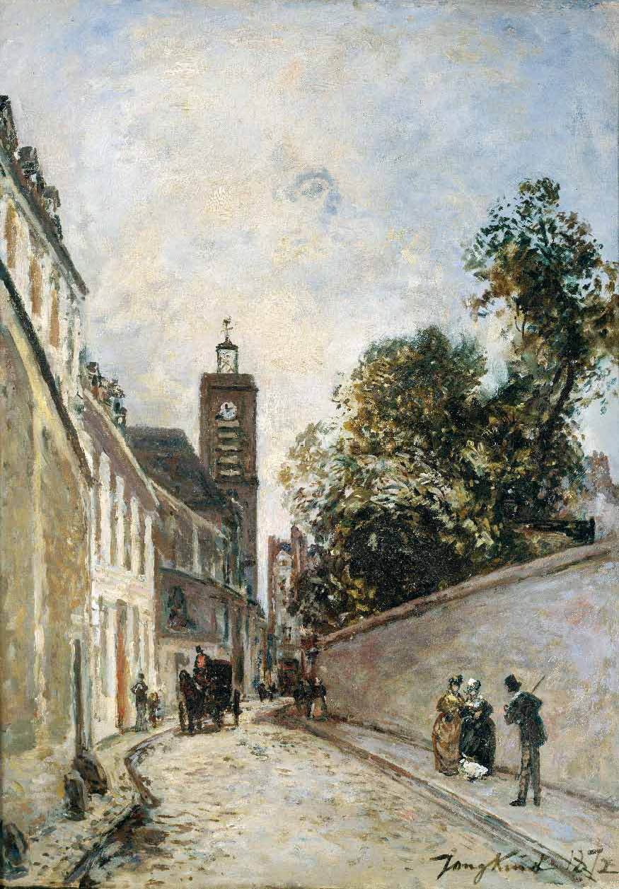 Rue de l'Abbé-de-l'Épée and the Église Saint-Jacques-du-Haut-Pas in Paris by JONGKIND, Johan Barthold