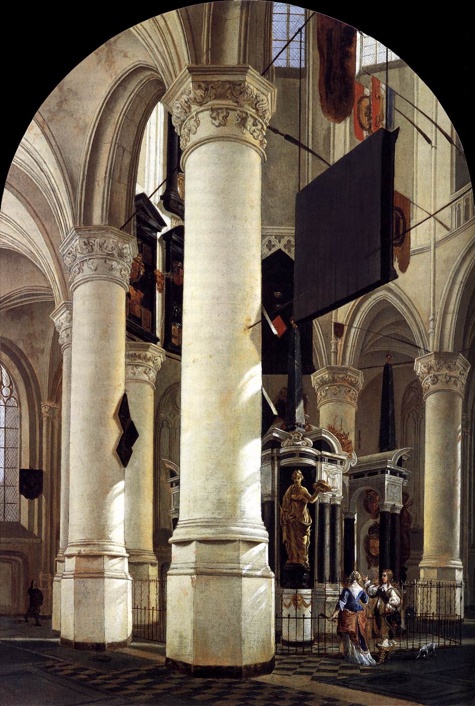 Interior of the Nieuwe Kerk, Delft, with the Tomb of William the Silent by