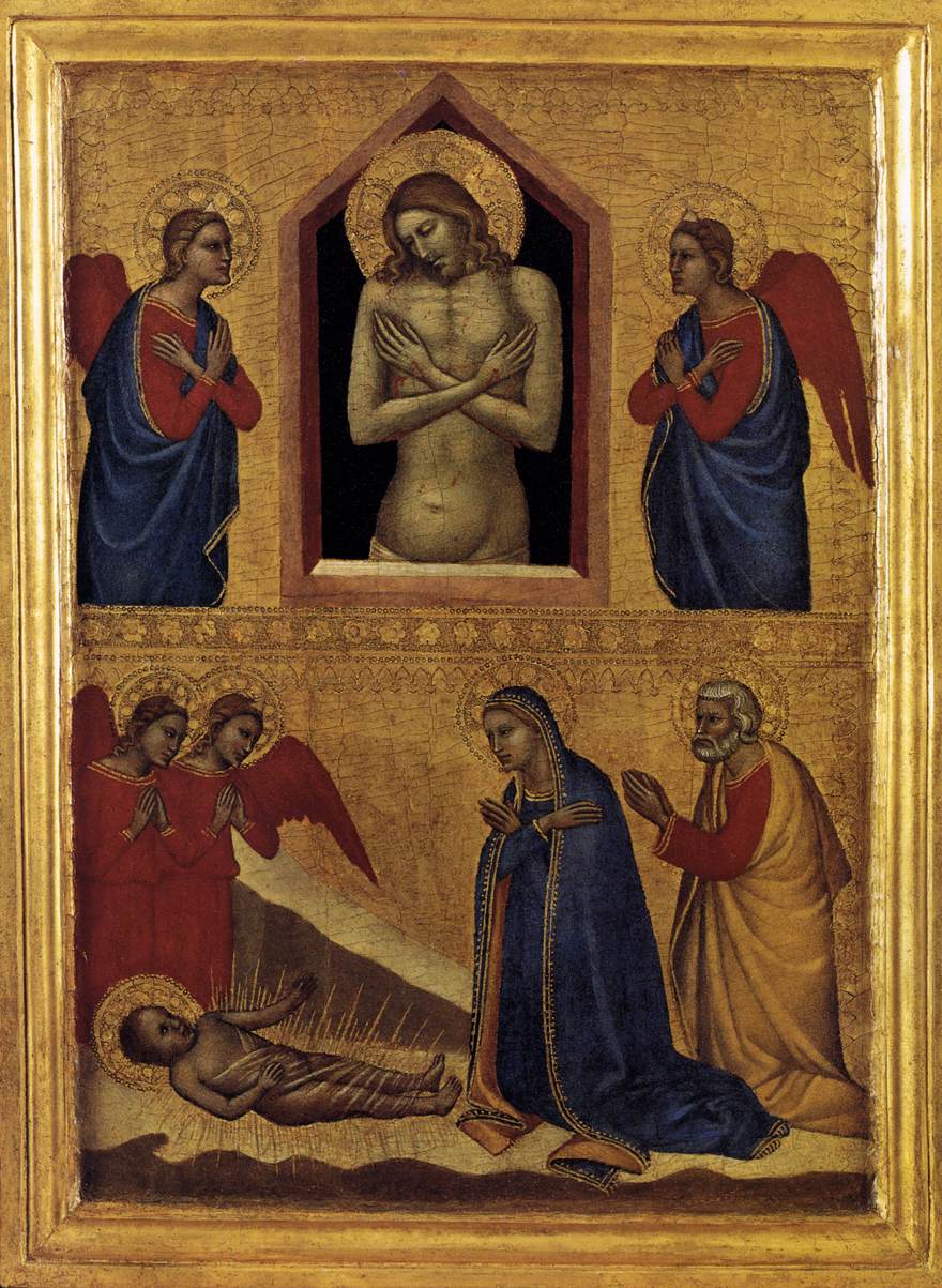 The Dead Christ and the Adoration of the Infant Jesus by GHISSI, Francescuccio