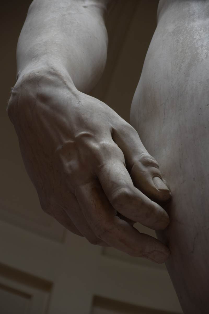 David (detail) by MICHELANGELO Buonarroti