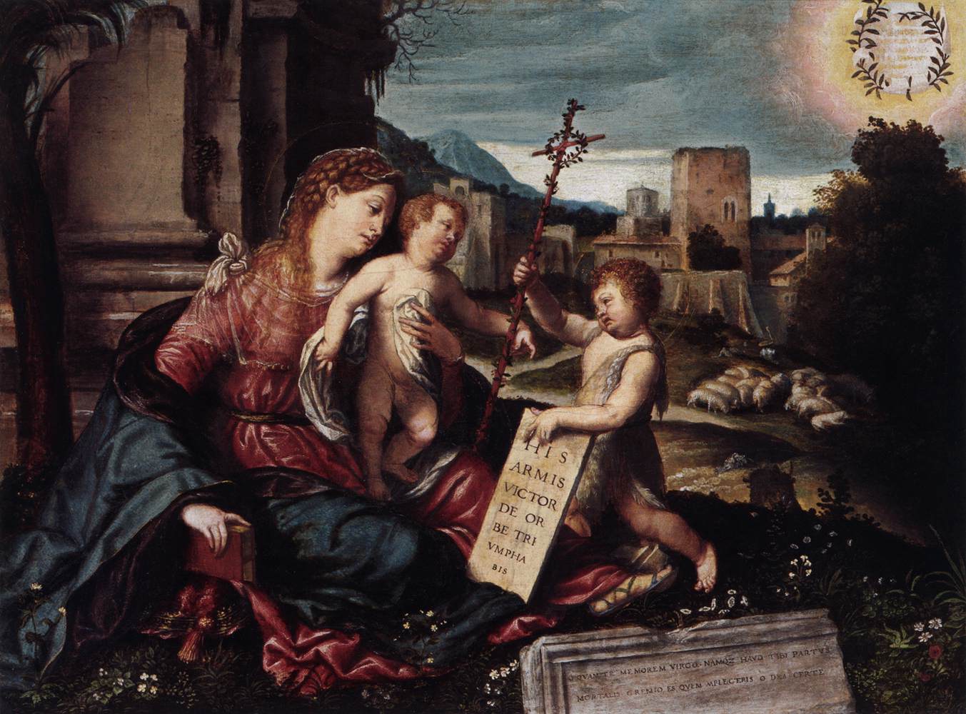 Madonna with Child and the Young St John by MORETTO da Brescia