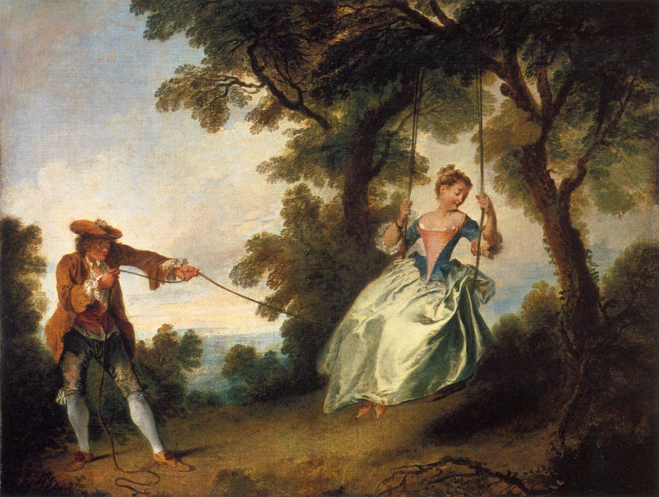 The Swing by LANCRET, Nicolas