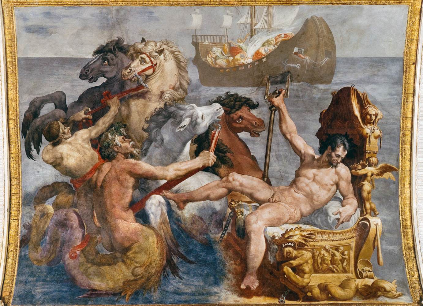 Neptune and the Ship of Odysseus (scene 4) by TIBALDI, Pellegrino