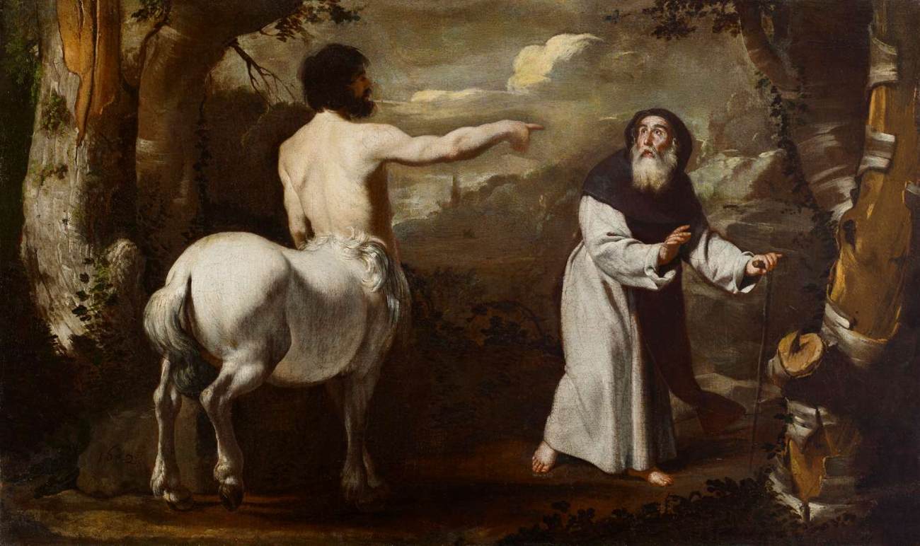 St Anthony Abbot and the Centaur by GUARINO, Francesco