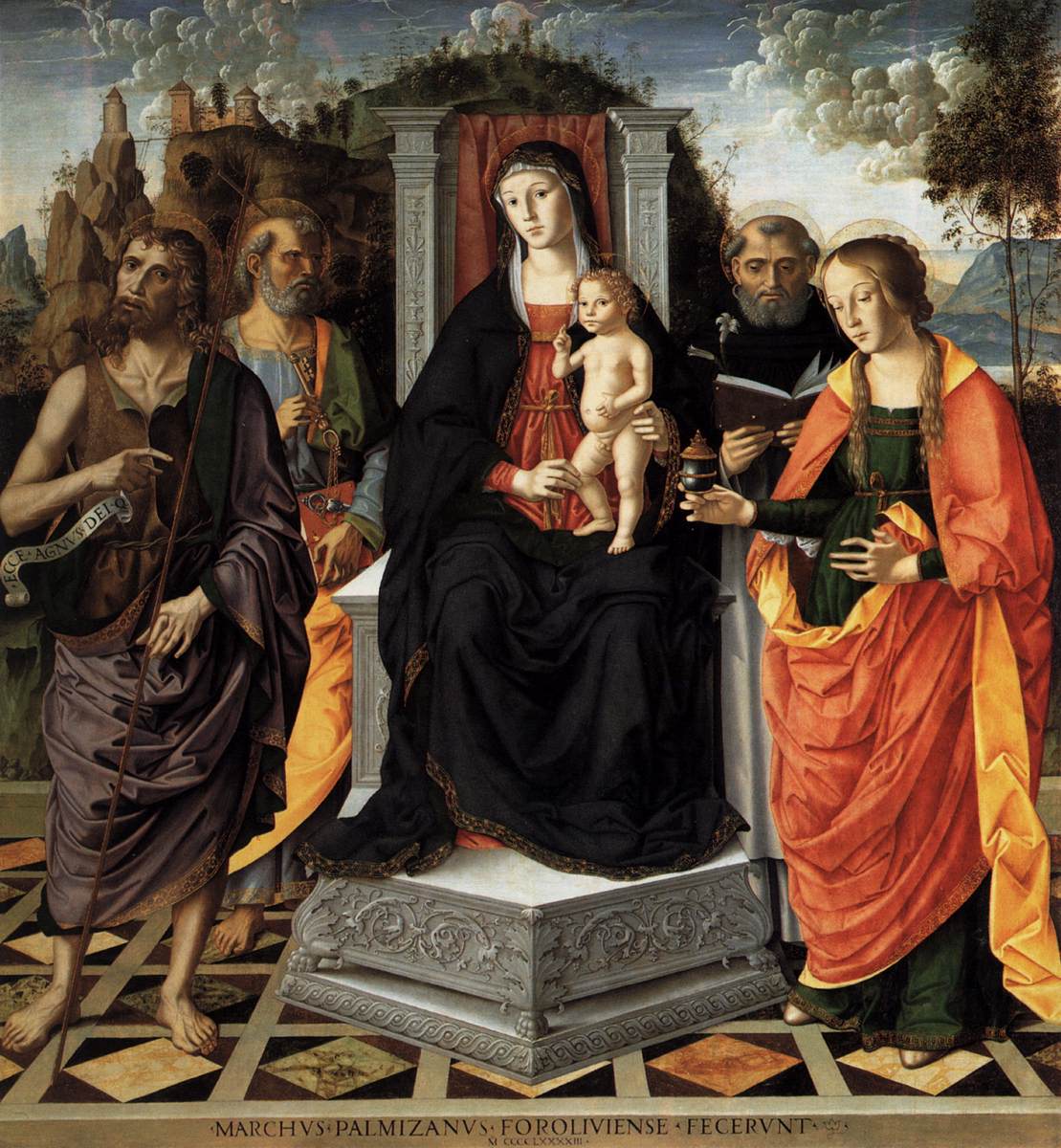 Madonna and Child with Saints by PALMEZZANO, Marco