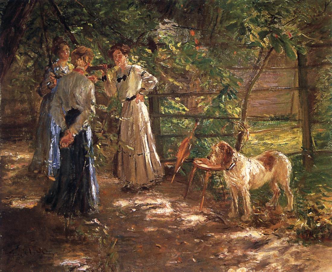 In the Garden (The Artist's Daughters) by UHDE, Fritz van