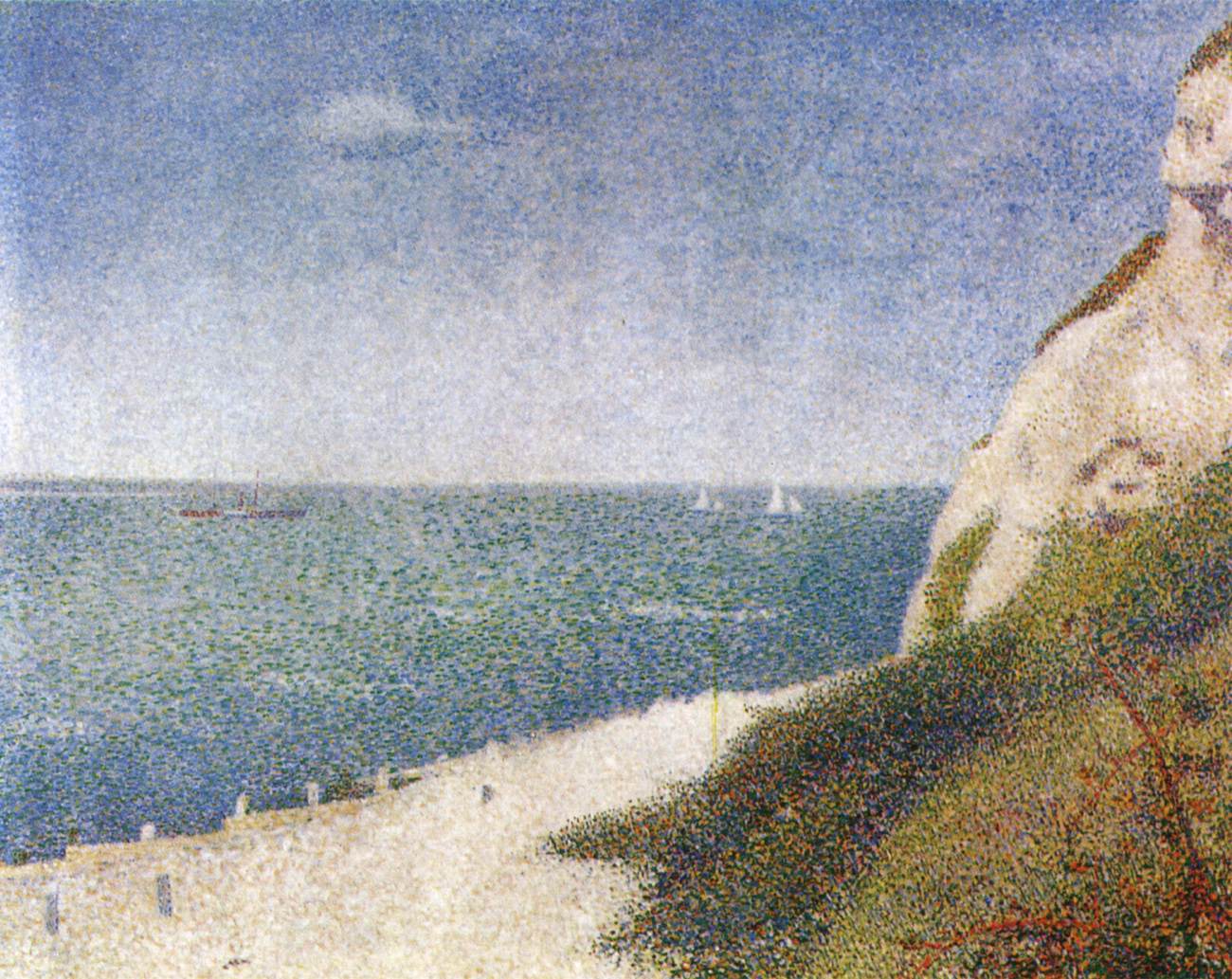 The Beach at Bas-Butin near Honfleur by SEURAT, Georges