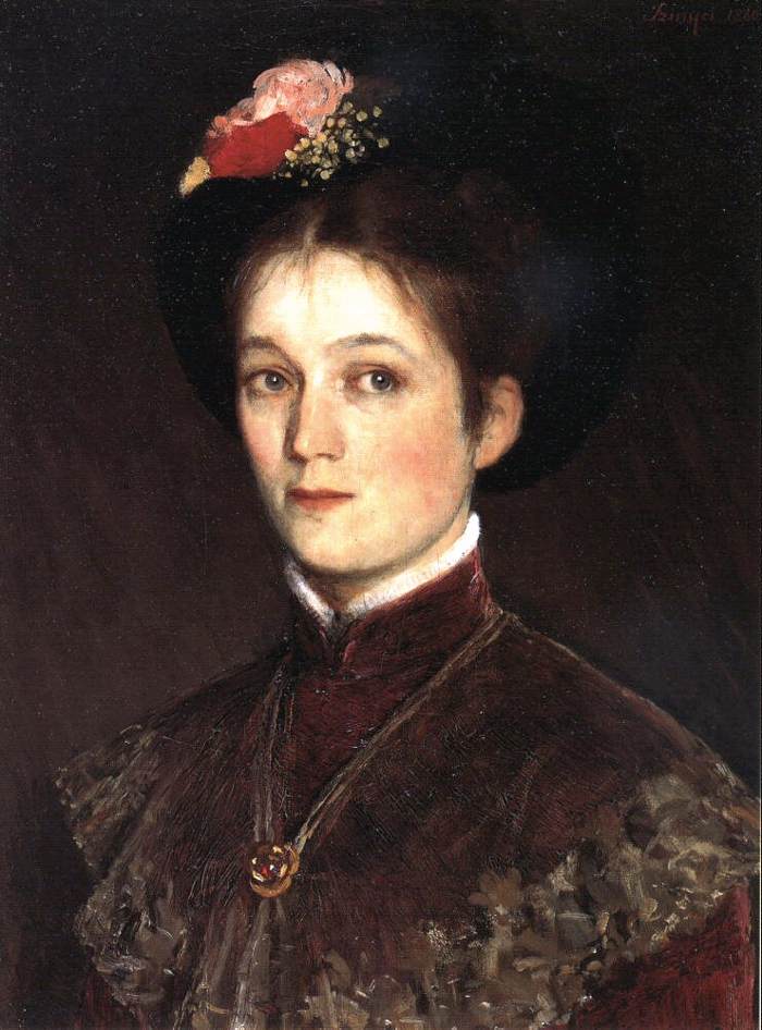 Portrait of the Artist's Wife by SZINYEI MERSE, Pál