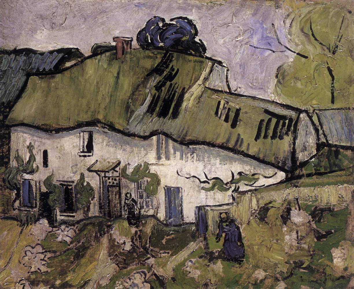 Farmhouse with Two Figures by