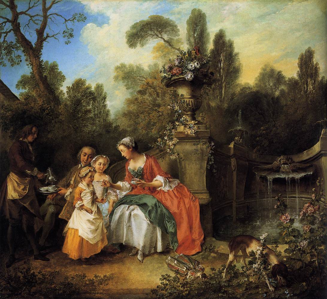 Lady and Gentleman with two Girls and a Servant by