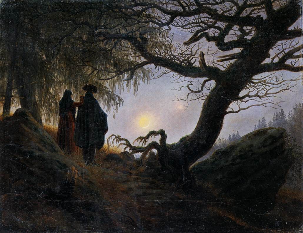 Man and Woman Contemplating the Moon by FRIEDRICH, Caspar David