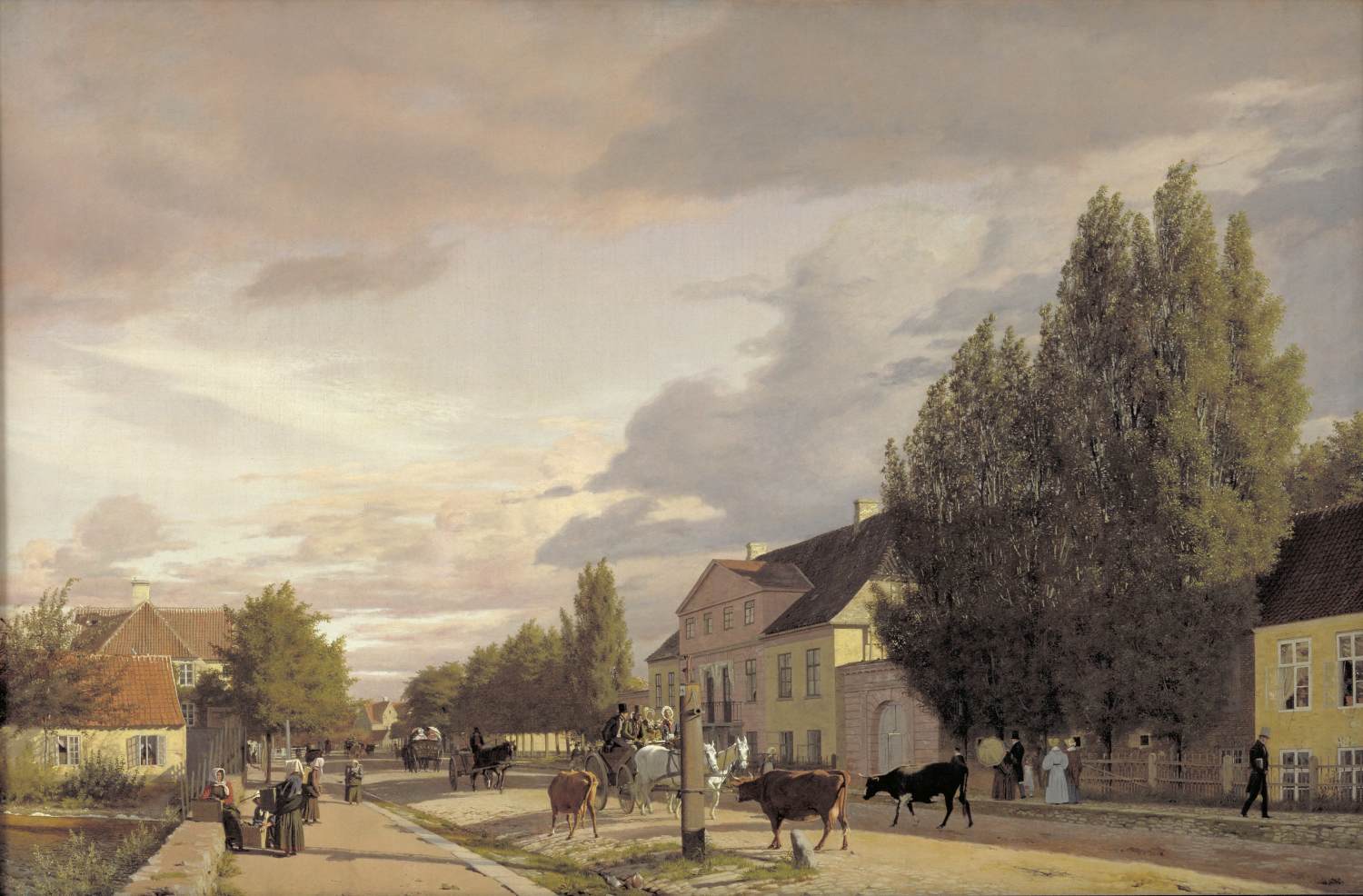 View of a Street in Østerbro outside Copenhagen. Morning Light by KØBKE, Christen