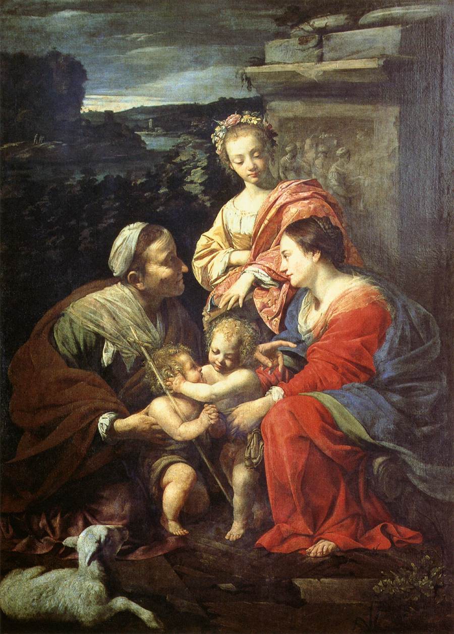 The Holy Family with Sts Elizabeth, John the Baptist and Catherine by