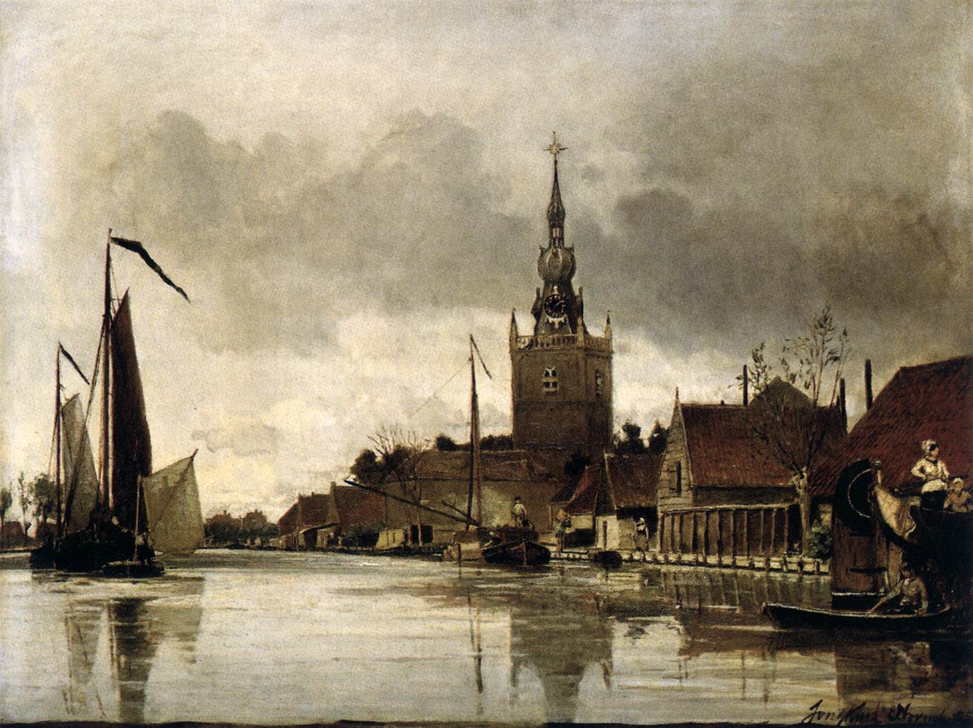 View of Overschie by JONGKIND, Johan Barthold