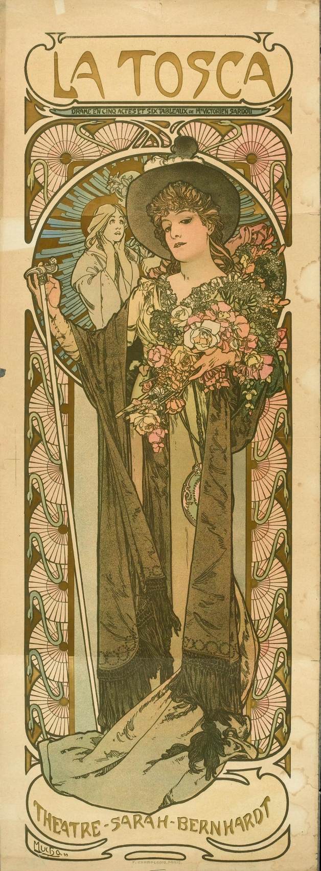 Sarah Bernhardt in the role of La Tosca by MUCHA, Alphonse