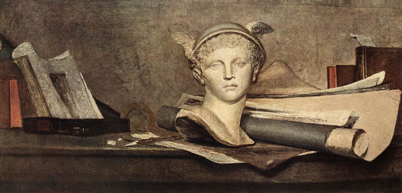 The Attributes of the Arts with a Bust of Mercury by