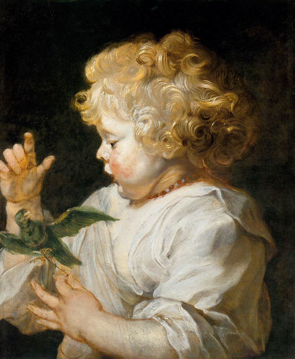 Boy with Bird by RUBENS, Peter Paul