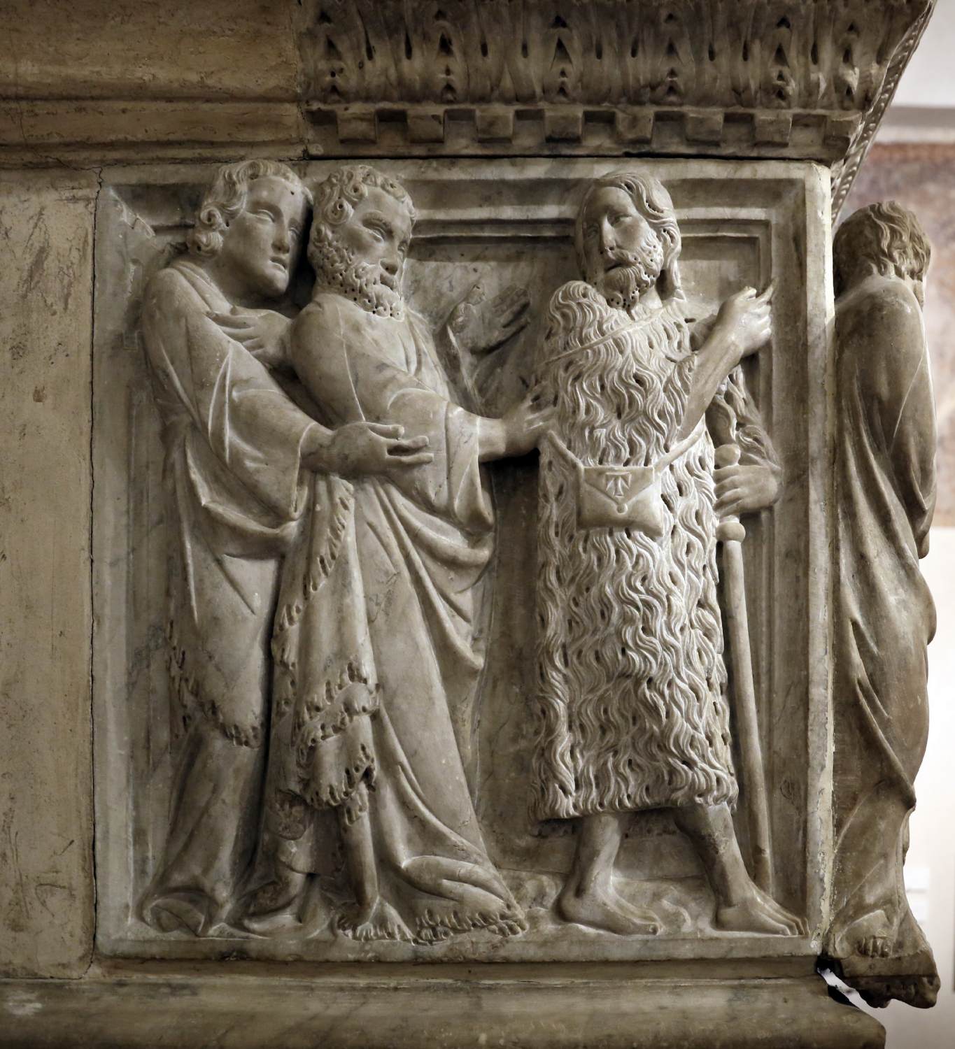 Tomb of Gastone della Torre: St John the Baptist in the Desert by TINO DI CAMAINO