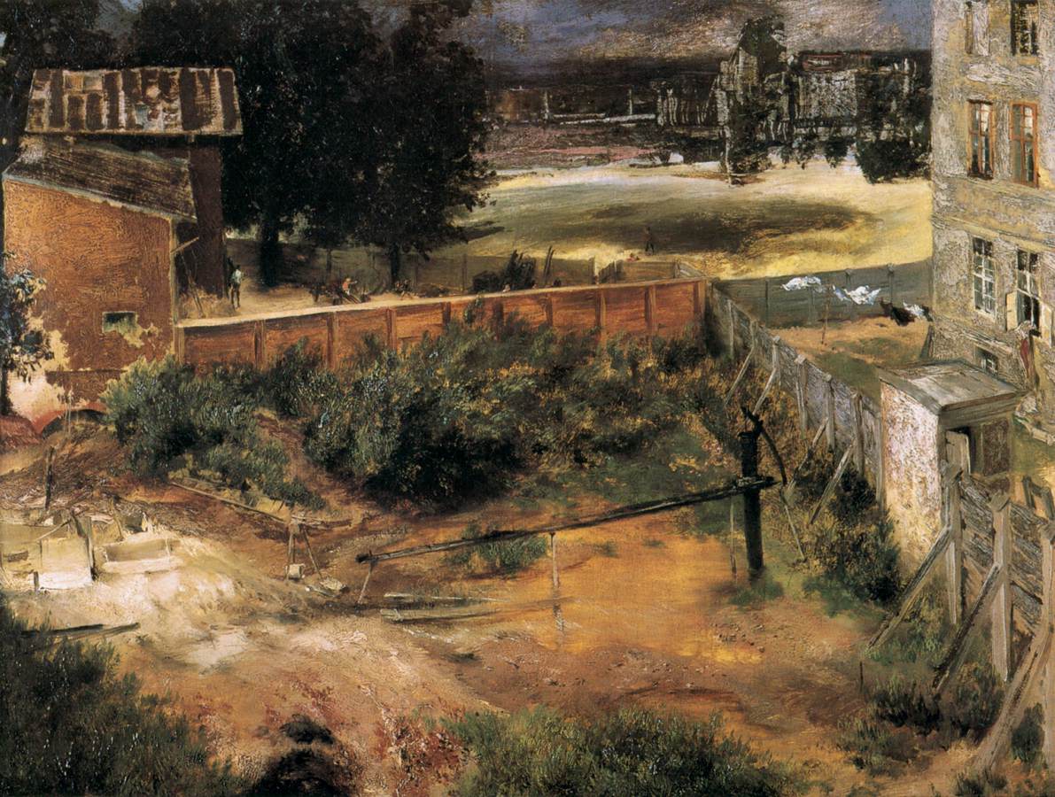 Rear of House and Backyard by MENZEL, Adolph von