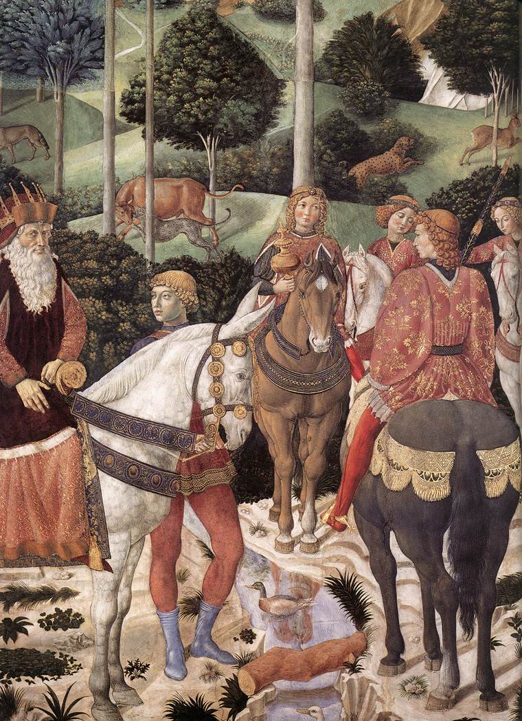 Procession of the Oldest King (detail) by GOZZOLI, Benozzo