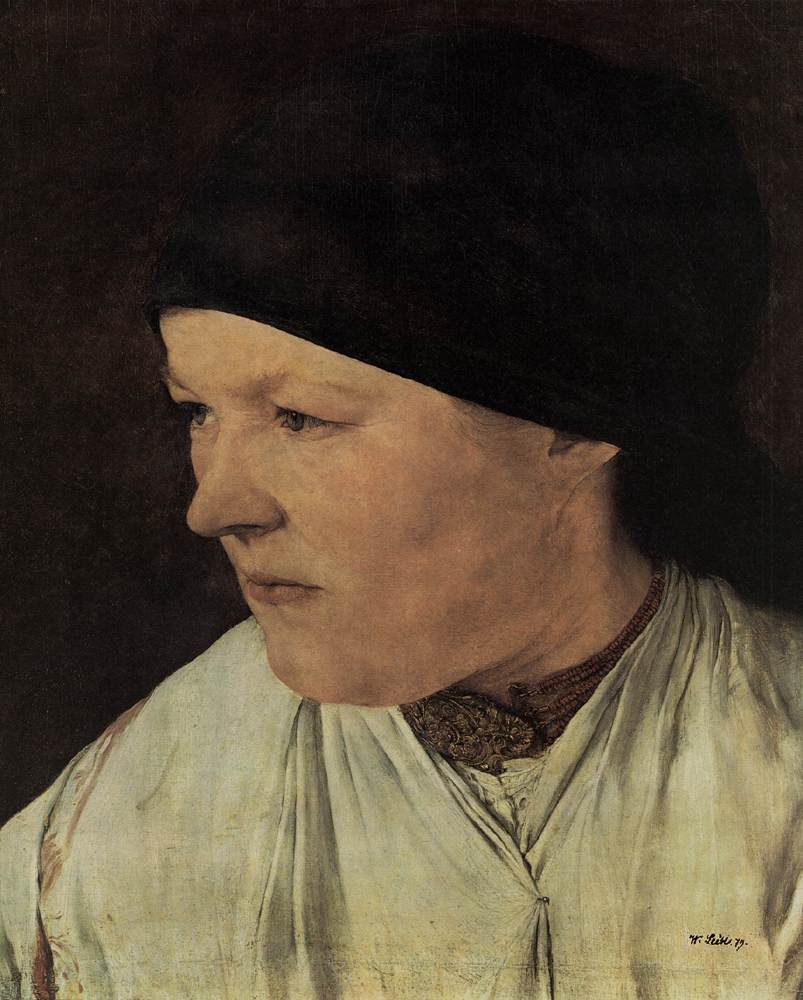 Head of a Peasant Girl by LEIBL, Wilhelm