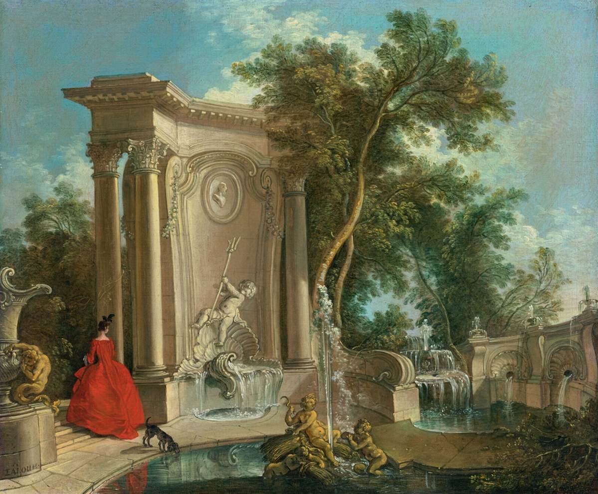 Garden View with Fountains by LAJOUE, Jacques de