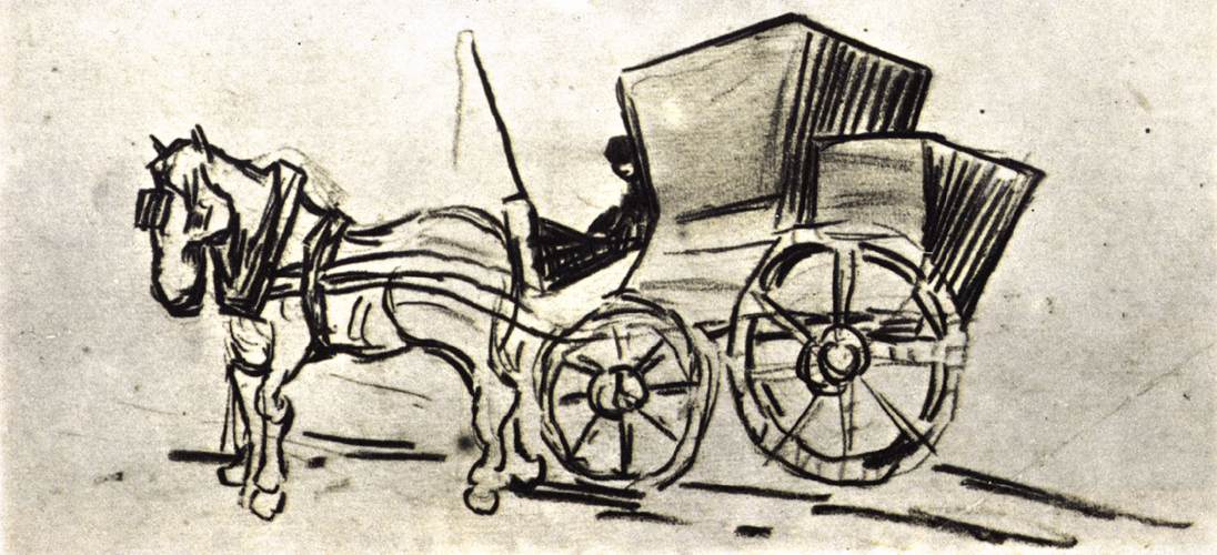 Carriage Drawn by a Horse by GOGH, Vincent van