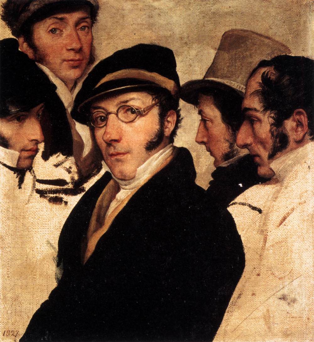 Self-Portrait in a Group of Friends by