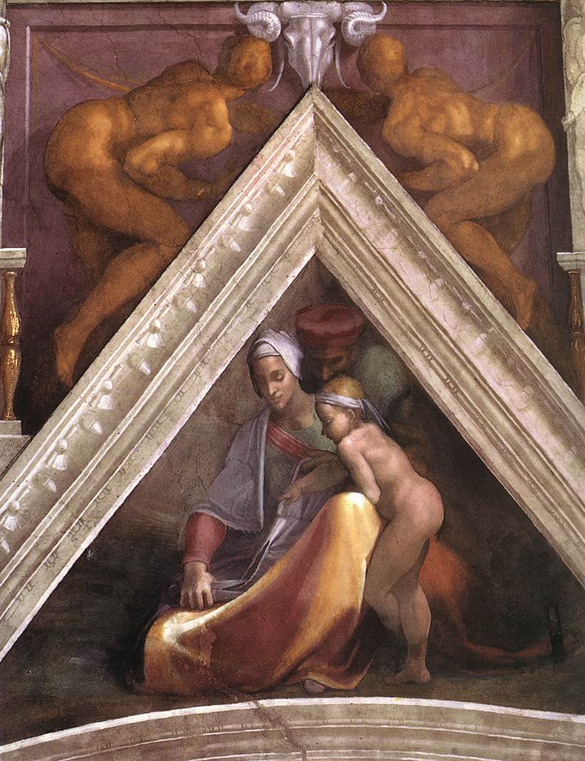 Ancestors of Christ: figures by MICHELANGELO Buonarroti