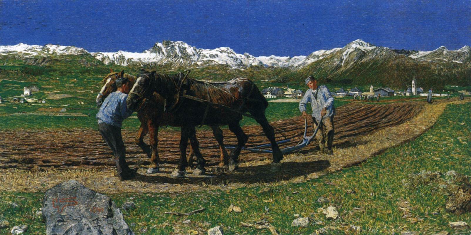 Ploughing by SEGANTINI, Giovanni