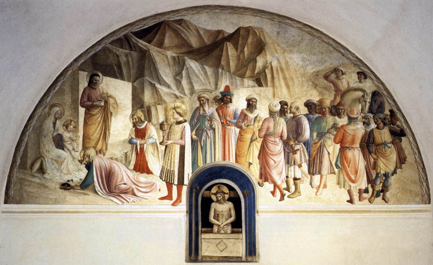 Adoration of the Magi and Man of Sorrows (Cell 39) by ANGELICO, Fra