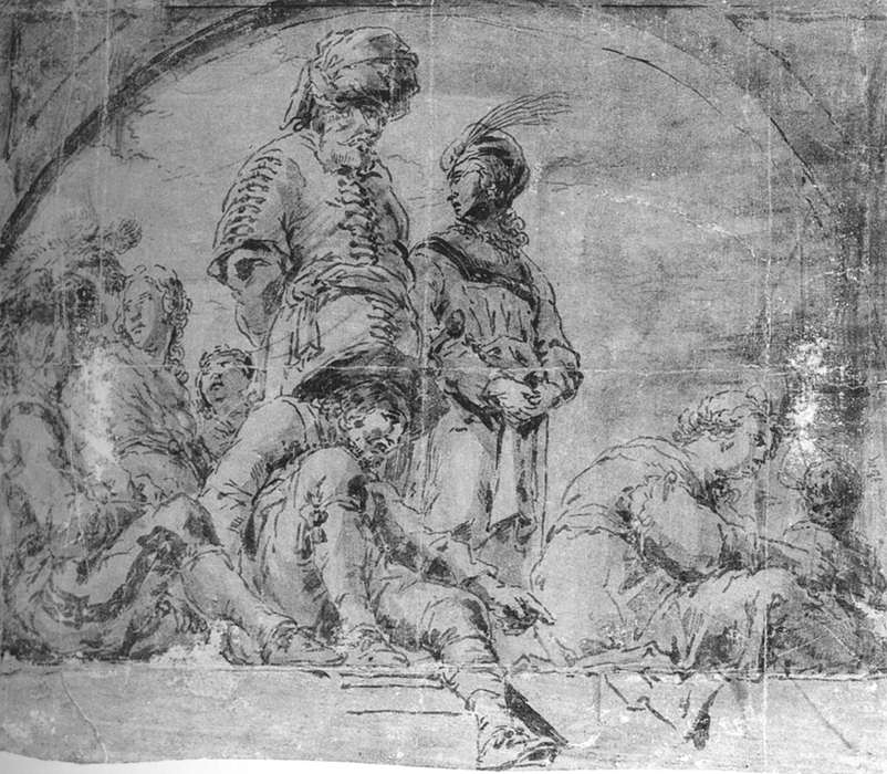 Design for a wall decoration by BRAMER, Leonaert