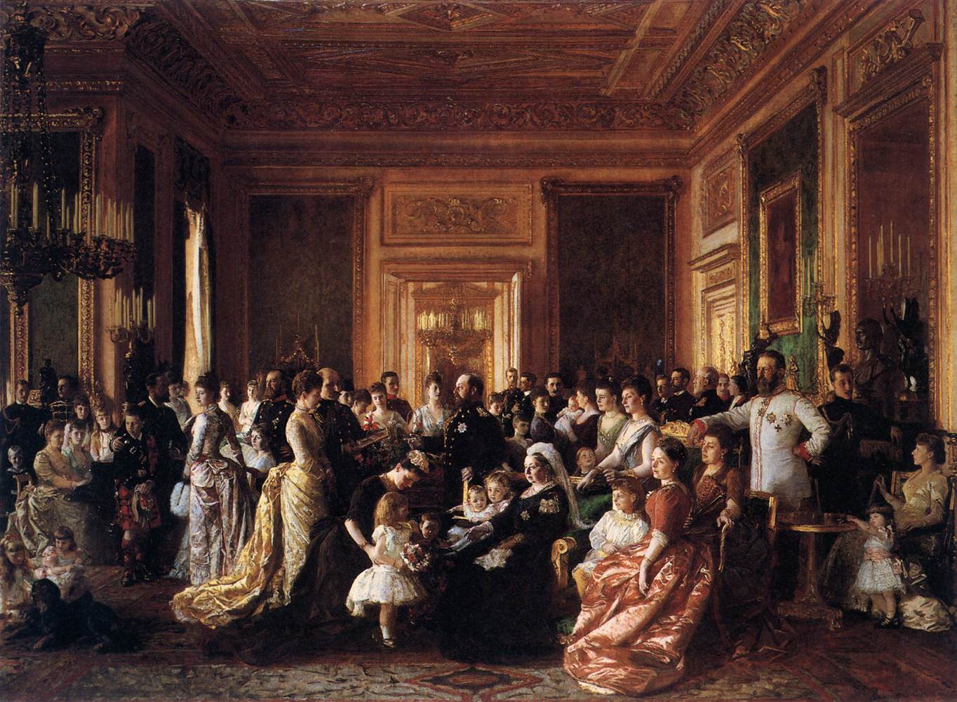 The Family of Queen Victoria in 1887 by TUXEN, Laurits Regner