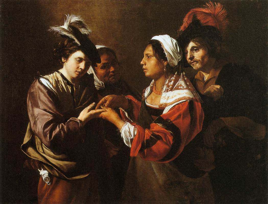 Gypsy Fortune Teller by MANFREDI, Bartolomeo