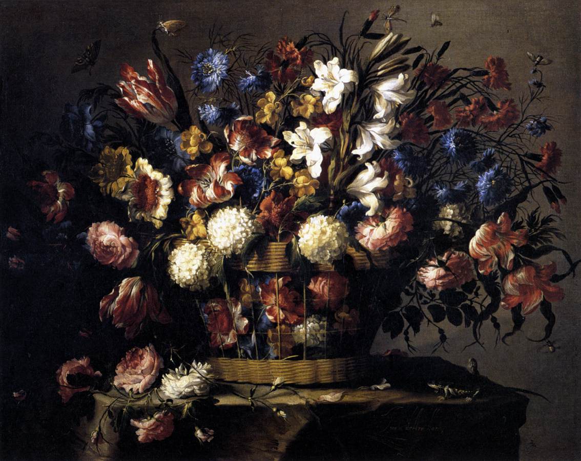 Basket of Flowers by ARELLANO, Juan de