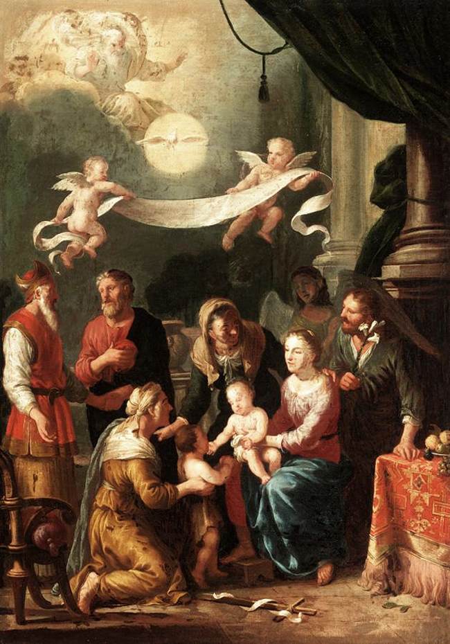 The Holy Kinship by HEISS, Johann