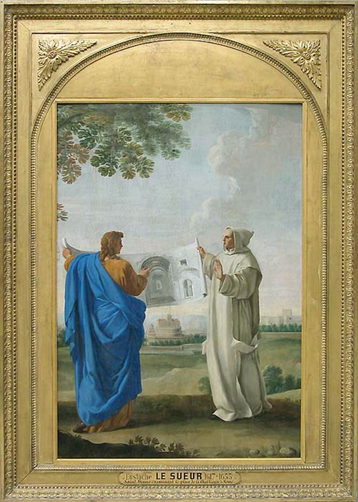 St Bruno Examines the Map of the Charterhouse of Rome by LE SUEUR, Eustache