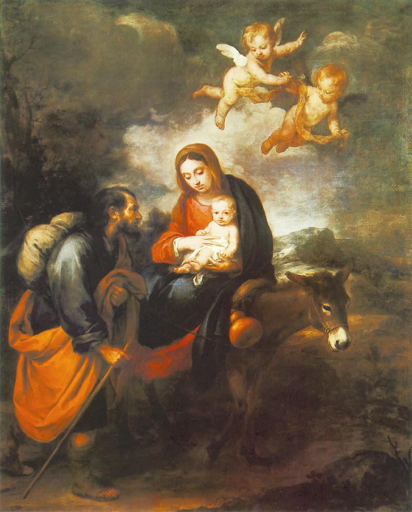 Flight into Egypt by MURILLO, Bartolomé Esteban