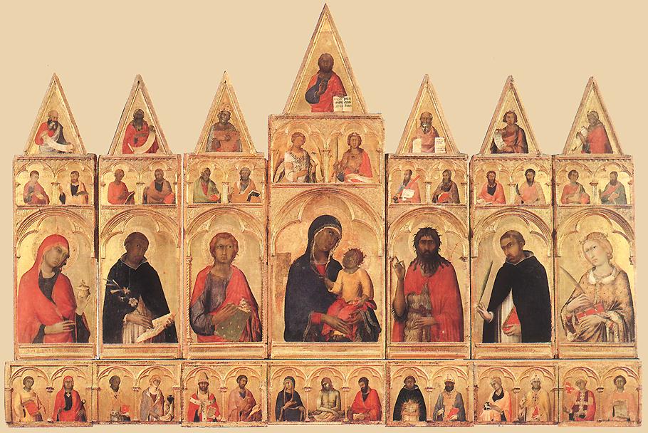 Polyptych of Santa Caterina (Pisa Polyptych) by SIMONE MARTINI