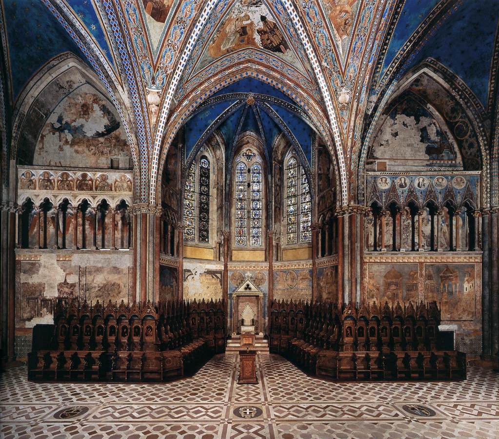 View of the transept and apse from the east by