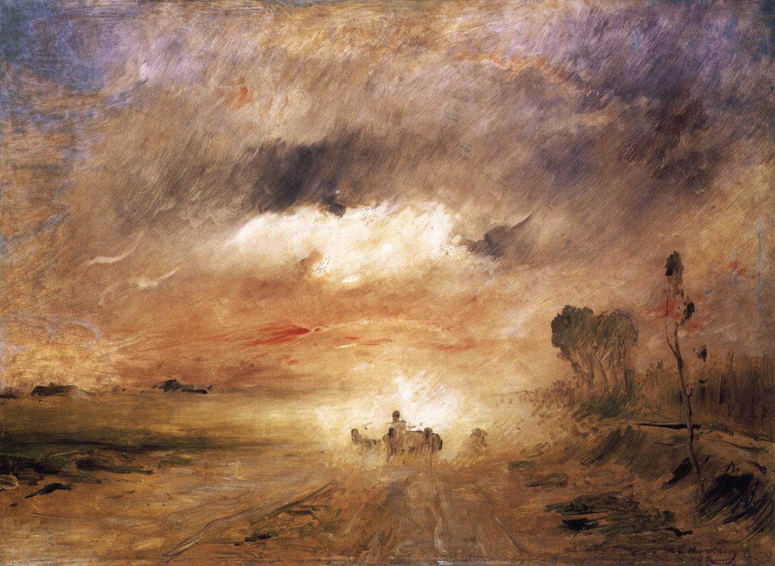 Dusty Country Road II by MUNKÁCSY, Mihály