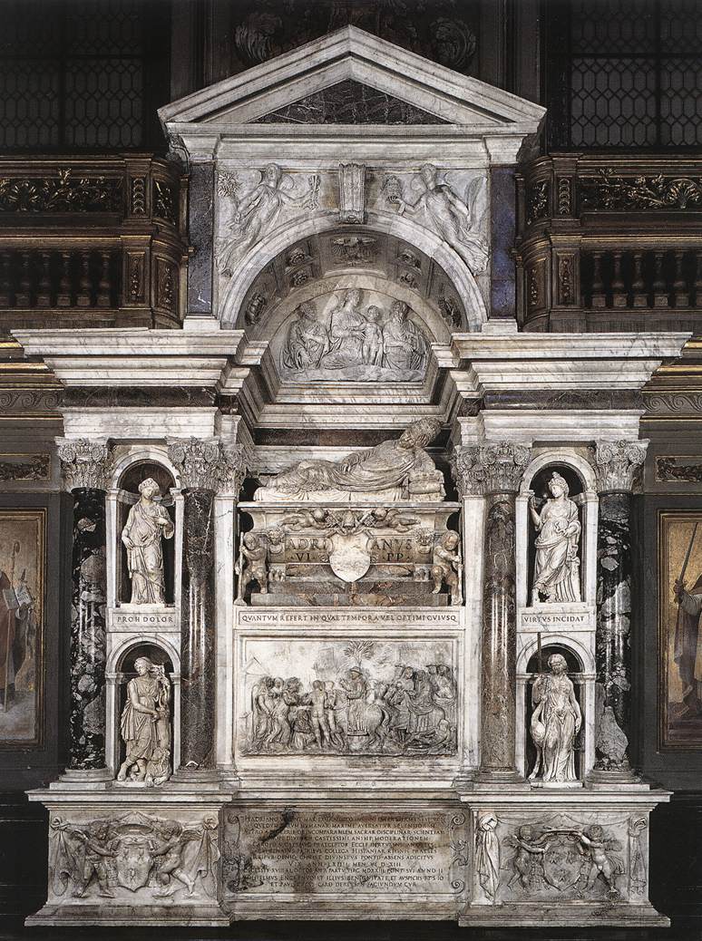 Tomb of Pope Hadrian VI by PERUZZI, Baldassare