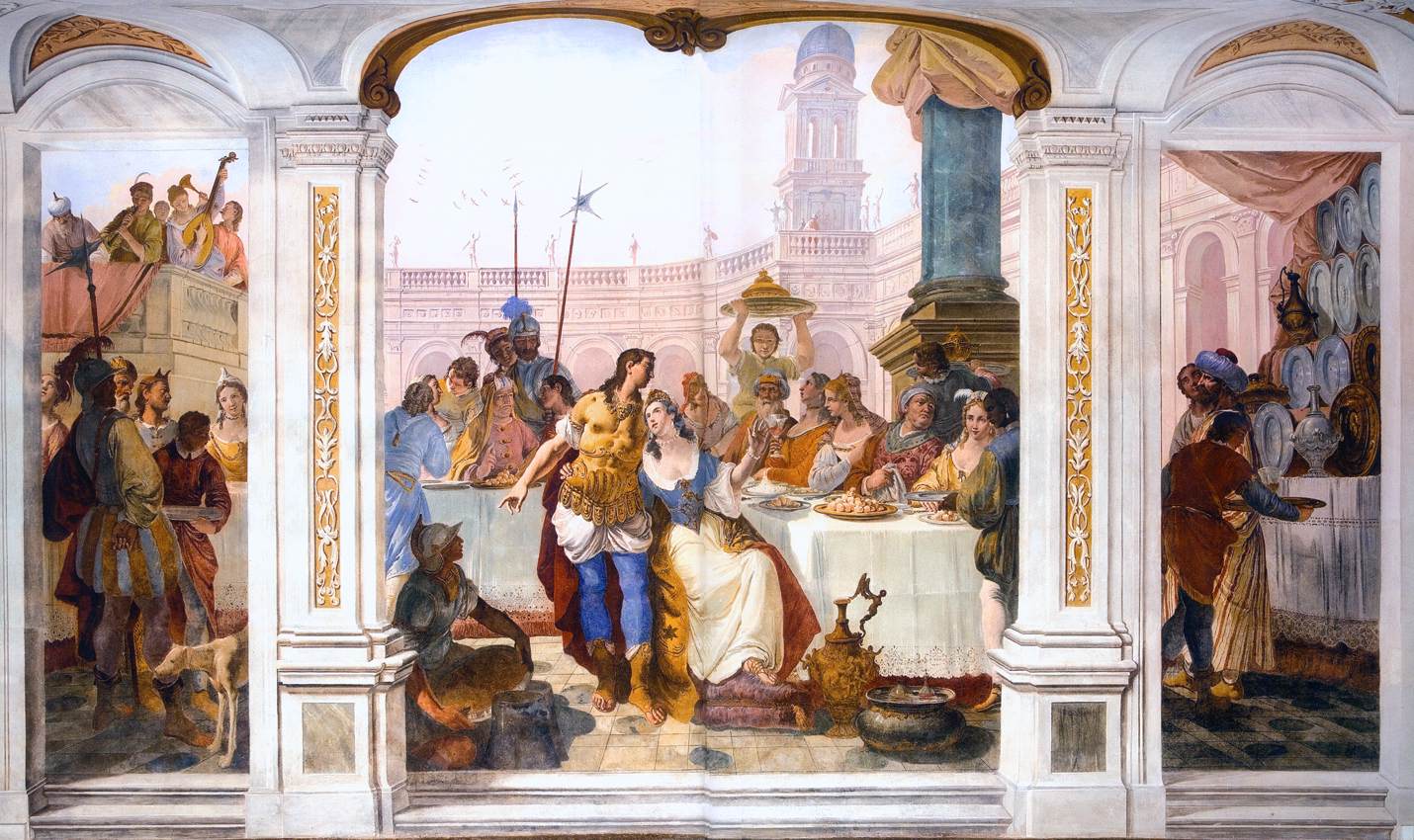 The Banquet of Zenobia by FONTEBASSO, Francesco