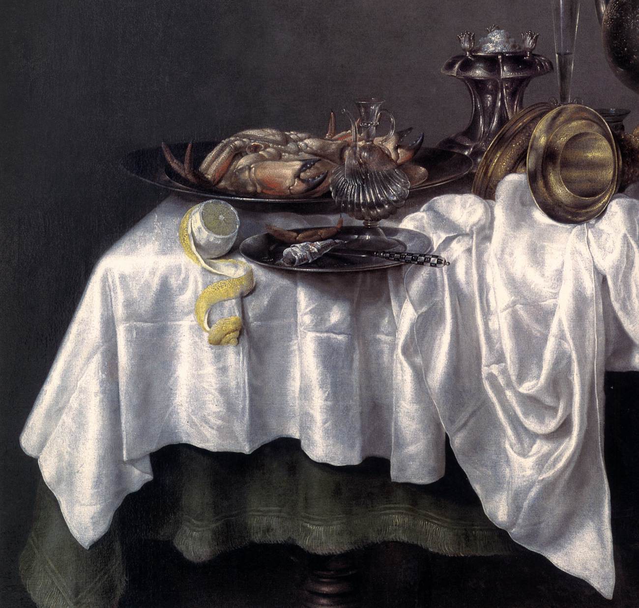 Breakfast of Crab (detail) by HEDA, Willem Claesz.