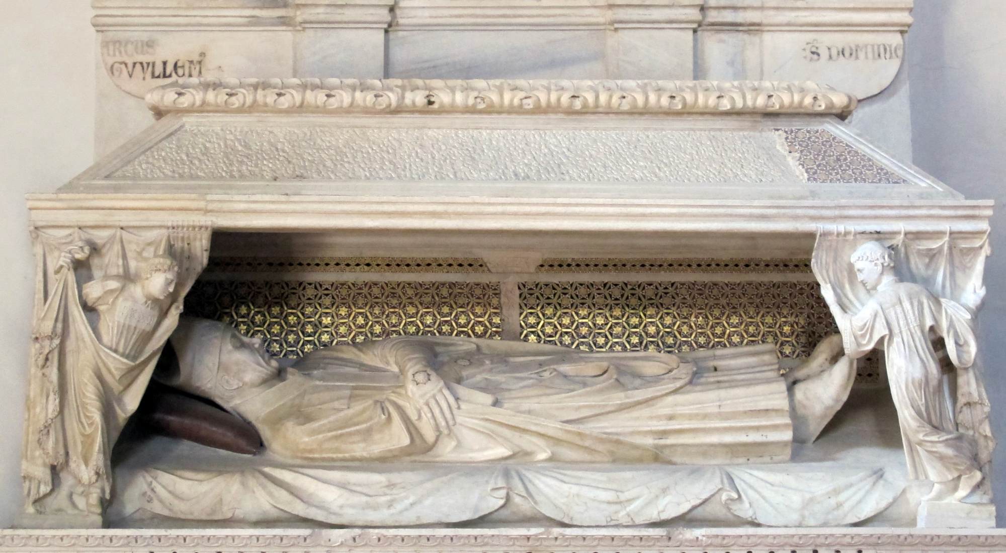 Tomb of Cardinal de Braye (detail) by ARNOLFO DI CAMBIO